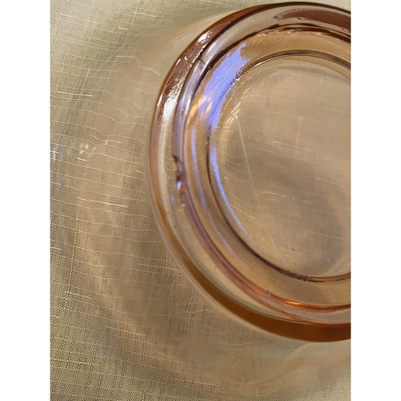 Vintage ClearPink Depression Glass Rolled Edge Console Bowl Serving Dish 11 1/4” - Picture 5 of 6